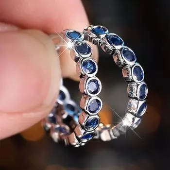 Очаровательные круглые серьги-кольца зеленого, синего, черного, фиолетового цвета с цирконием для женщин, серебряные серьги-кольца, свадебные украшения серебряный/красный