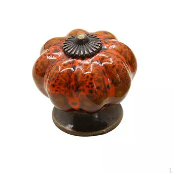 Очаровательные маленькие круглые тыквенные керамические ручки шкафа с ручками оранжевый