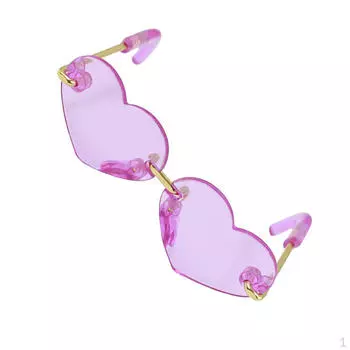 Очаровательные металлические очки, солнцезащитные очки с фиолетовыми линзами для 12-дюймовых кукол, аксессуары для одежды