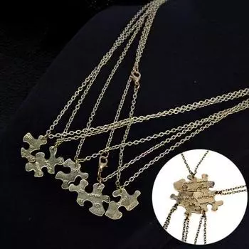 Очаровательные ожерелья дружбы с кулоном необычной геометрической формы из сплава на ощупь