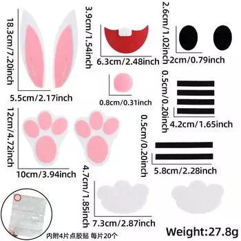 Очаровательные пасхальные украшения для двери в виде кролика, набор для творчества для создания привлекательных праздничных экспозиций StyleB