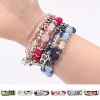 Очаровательные разноцветные браслеты с подвесками в виде слона, универсальное платье зелёный