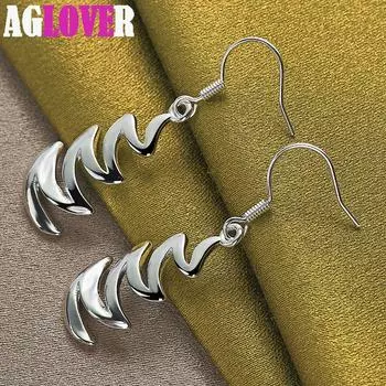 Очаровательные серьги из стерлингового серебра 925 пробы в форме полумесяца