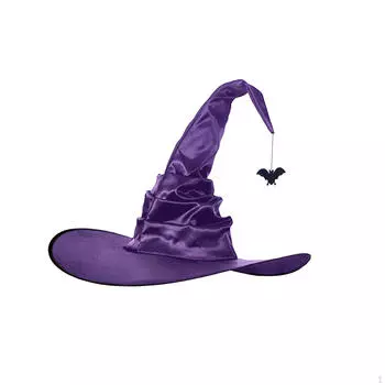 Очаровательные шляпы ведьмы на Хэллоуин для косплея и аксессуаров для костюмов, летучая мышь