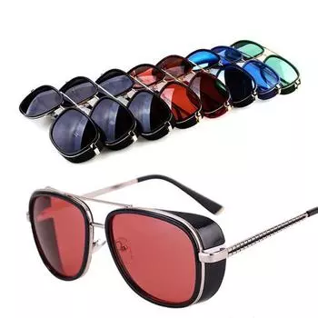 Очаровательные солнцезащитные очки Железного человека для мужчин и женщин, очки в стиле панк, Тони Старк, Zonnebril, уличные солнцезащитные очки Mannen 05