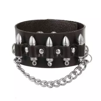 Очаровательные ювелирные изделия, браслет ручной работы из натуральной кожи для мужчин чёрный