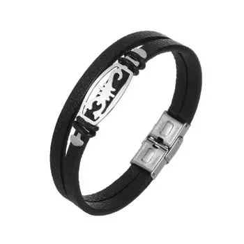 Очаровательные ювелирные изделия из нержавеющей стали, кожаный браслет Скорпион для мужчин 1