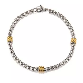 Очаровательные ювелирные изделия из нержавеющей стали, плетеный браслет-цепочка для женщин белый