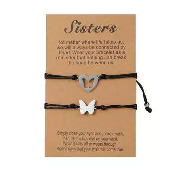 Очаровательные ювелирные изделия, кожаные браслеты ручной работы с бабочками для женщин 1