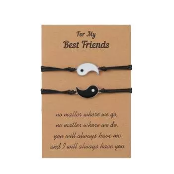 Очаровательные ювелирные изделия, кожаные браслеты Тай Цзи ручной работы для женщин Tai Ji