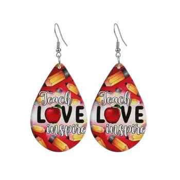 Очаровательные ювелирные изделия, рождественские цветочные деревянные серьги-капли для женщин 1