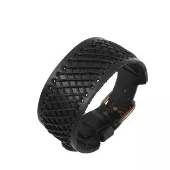 Очаровательные ювелирные изделия ручной работы браслет-манжета из натуральной кожи для мужчин чёрный