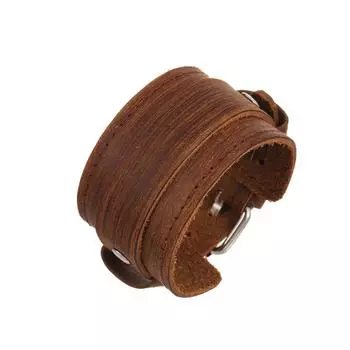 Очаровательные ювелирные изделия ручной работы браслет-манжета из натуральной кожи для мужчин коричневый