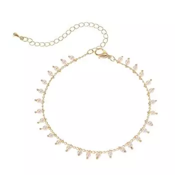 Очаровательные ювелирные изделия, золотые регулируемые браслеты-цепочки с бусинами для женщин золотой