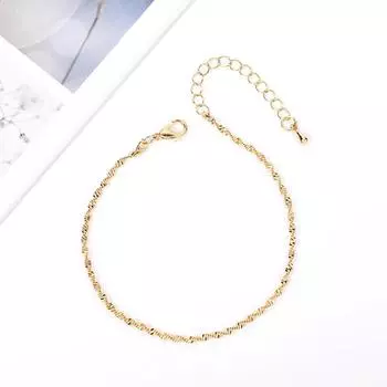 Очаровательные ювелирные изделия, золотые регулируемые ножные браслеты-цепочки для женщин золотой