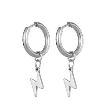 Очаровательные ювелирные серьги из нержавеющей стали для женщин серебряный