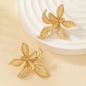 Очаровательные женские серьги с геометрическим цветком, трендовые модные украшения, геометрические вечерние подарки, индивидуальные простота, аксессуары RG0263