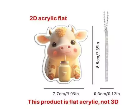 Очаровательный акриловый брелок на тему животных для забавных украшений зеркала заднего вида автомобиля