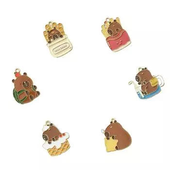 Очаровательный элегантный милый костюм капибары брелок прочный сплав держатель для ключей аксессуар для модных женщин энтузиасток 1