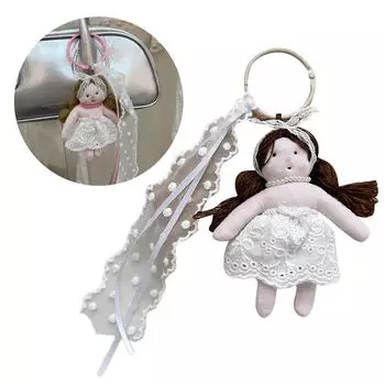Очаровательный аксессуар-брелок, красивая кружевная кукла, брелки для ключей, аксессуар с изысканной детализацией для любителей моды 4