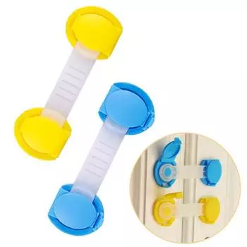 Очаровательный безопасный замок ABS, Лидер продаж, популярные гибкие двери, высокое качество, 1 шт., клейкие детские защитные замки для ящиков жёлтый