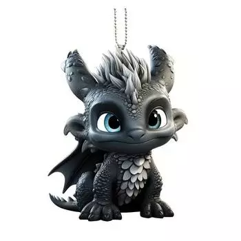 Очаровательный брелок «Дракон» черный, подвеска для зеркала заднего вида, декор для дома, вечеринок и