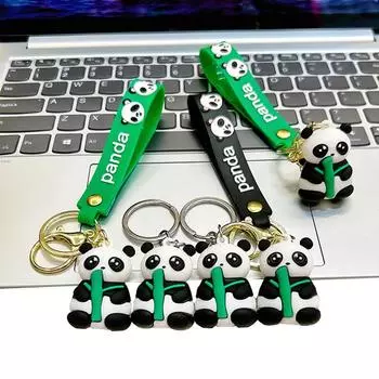 Очаровательный брелок-подвеска в виде бамбуковой панды – милый подарок для детей и пар, идеально подходит для школьных сумок