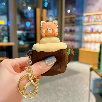 Очаровательный брелок в виде панды из бамбука — развлечение для декомпрессии, подвеска на сумку для пар, подарок на день рождения