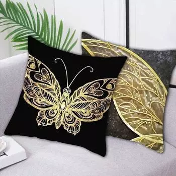 Очаровательный чехол для подушки без морщин, пылезащитный чехол из полиэстера с геометрическим принтом, чехол для подушки, мебельные аксессуары 3