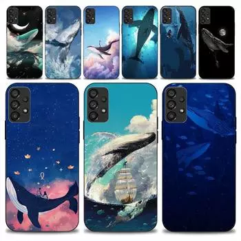 Очаровательный чехол для телефона с рисунком кита для Samsung Galaxy S22 S23 Ultra S21 S20 FE Plus Note 20, мягкий чехол SamsungS10plus
