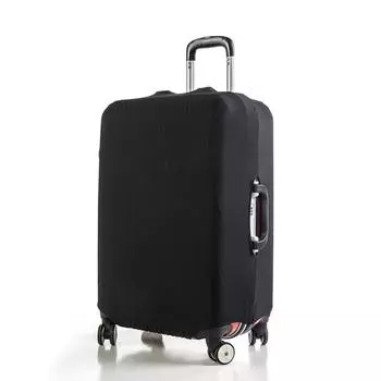 Очаровательный цветной протектор, чистый чехол для багажа, эластичный чемодан, дорожный пыленепроницаемый спандекс S чёрный