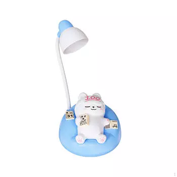 Очаровательный детский ночник с изображением животных - сенсорное управление прикроватной лампой синий