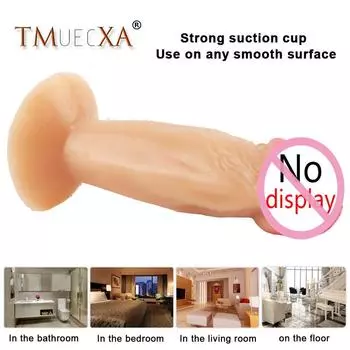Очаровательный фаллоимитатор, реалистичный искусственный член с имитацией присоски для полового члена для женщин, взаимная мастурбация, эрогенные секс-игрушки 11cm