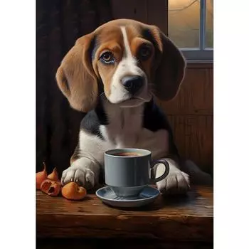 Очаровательный и интересный домашний питомец ленивый сонный кофейный арт фотография плакат печать на холсте украшение стены кофейни живопись 21cm30cm NoFrame