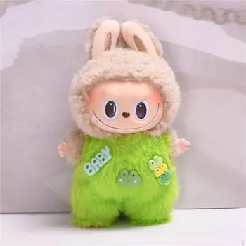 Очаровательный комплект комбинезонов для кукол ростом 17 см зелёный