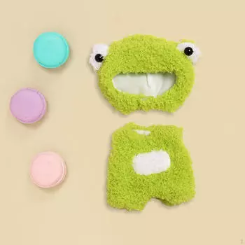 Очаровательный комплект одежды для куклы со съемным головным убором Green Frog
