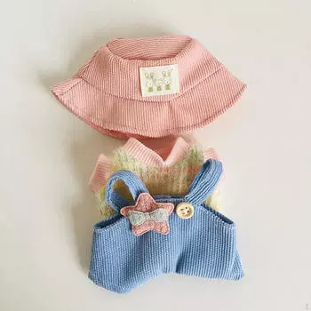 Очаровательный комплект одежды для кукол для детей - Творческий набор для самостоятельного создания модных кукол 15 см Pink hat