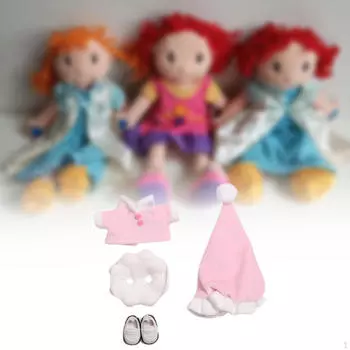 Очаровательный комплект пижамы для кукол ростом 15 см - уютный ночной наряд розовый