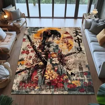 Очаровательный ковер с принтом пальмы в стиле аниме, манга, японская анимация, домашний декор для гостиной, спальни, детской комнаты 40X60cm-16x24in