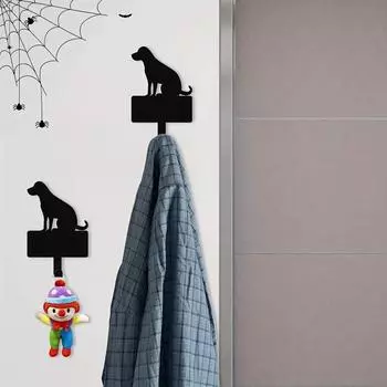 Очаровательный металлический настенный крючок для собак - идеальная металлическая табличка и подвеска для домашнего животного, а также особый подарок для любителей собак M бронзовый