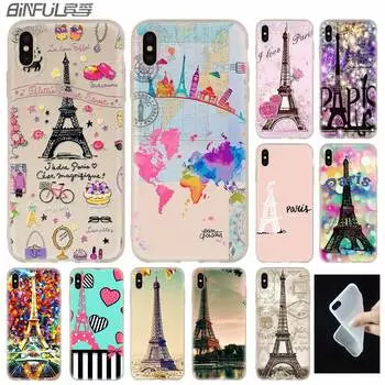 Очаровательный мягкий силиконовый чехол Paris Art для iPhone 13 11 12 Pro X XS Max XR 6 6S 7 8 Plus SE Mini Cover iPhone 13