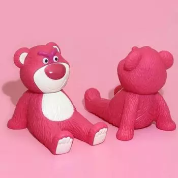 Очаровательный мультяшный медведь, держатель для телефона, розовый цвет, стабильная поддержка, подставка для мобильного телефона, украшение для рабочего стола, орнамент розовый