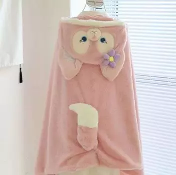 Очаровательный мультяшный розовый лисенок, комплект из одеяла и шали Lucifer Cloak 70*115 cm
