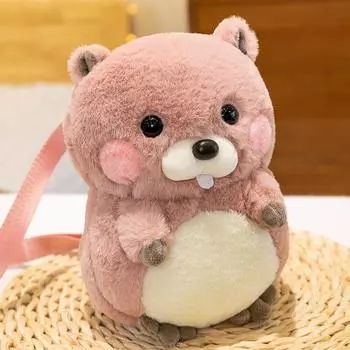 Очаровательный плюшевый кошелек для девочек-подростков, сумка с дизайном животного, сумка в виде мягкой игрушки, регулируемый ремешок One Size