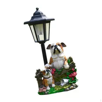 Очаровательный садовый светильник на солнечной энергии для украшения сада Dog