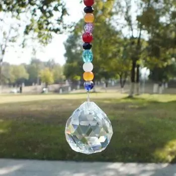 Очаровательный шар-ловец, фэн-шуй, солнце, граненая прозрачная призма, сфера 5 размеров, подвесной кристалл 20mm