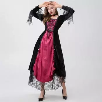 Очаровательный средневековый костюм вампира для женщин, подходящий для элегантных косплей-мероприятий S