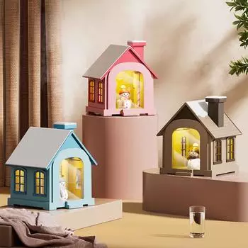 Очаровательный увлажнитель воздуха Snow Humidifier 500 мл, распылитель тумана с теплым освещением для стола и дома One Size синий