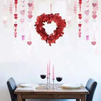 Очаровательный висячий венок, романтический устойчивый фотография, яркий цвет, реквизит для погоды, висячий венок на дверь, домашний декор 2