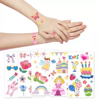 Очаровательный водонепроницаемый INS мультяшное лицо детский милый маленький свежий рука 10 шт набор татуировка наклейка наклейка игрушка часы 5